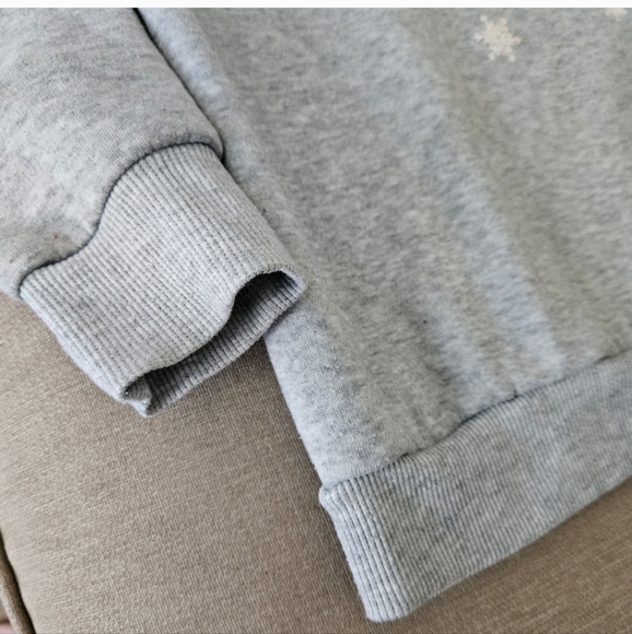 Christmas sweater Small gray merry pugmas crew neck  fleece lined - Picture 5 of 11